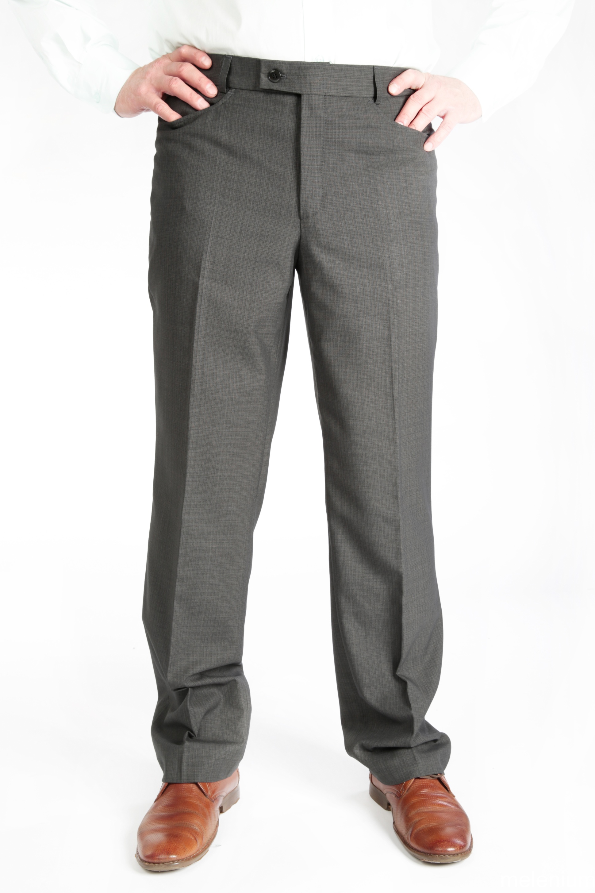 Купить брюки мужские серые 0838-1 французский карман по цене 2 500 руб. вМоскве - интернет-магазин «Мир брюк»