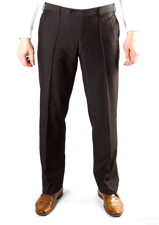 Брюки мужские серые 372096 на флисе