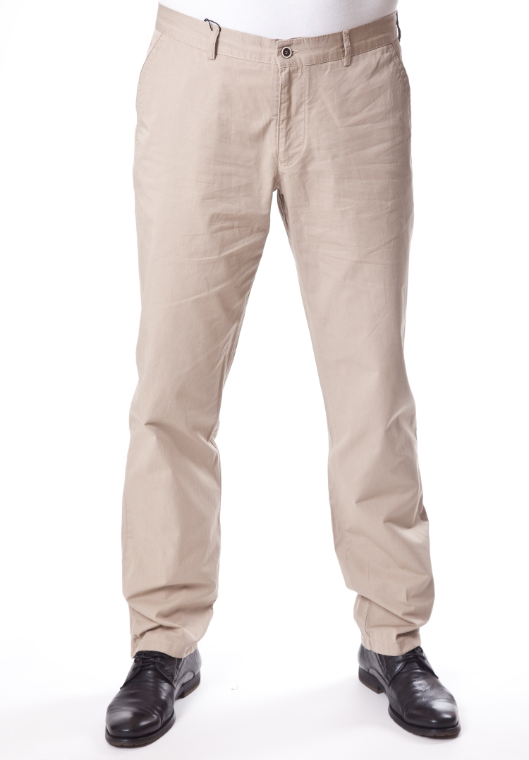 Брюки мужские бежевые 147933 хлопок