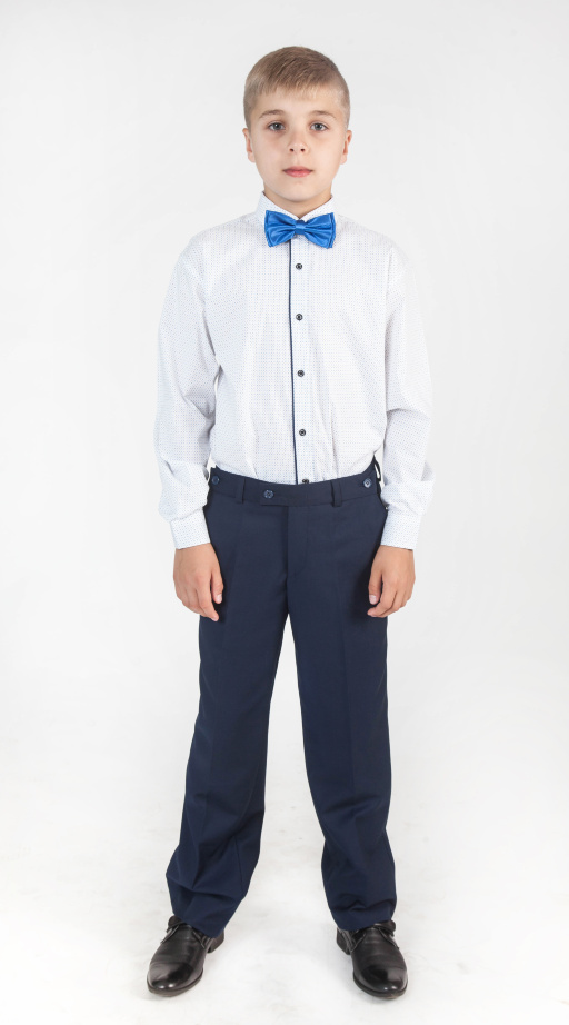 Брюки для мальчика 2188 синие с регулировкой