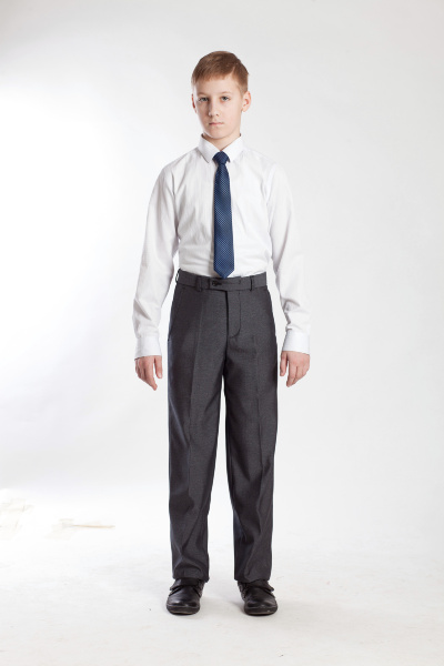 Брюки для мальчика 1010 (110) на флисе серые