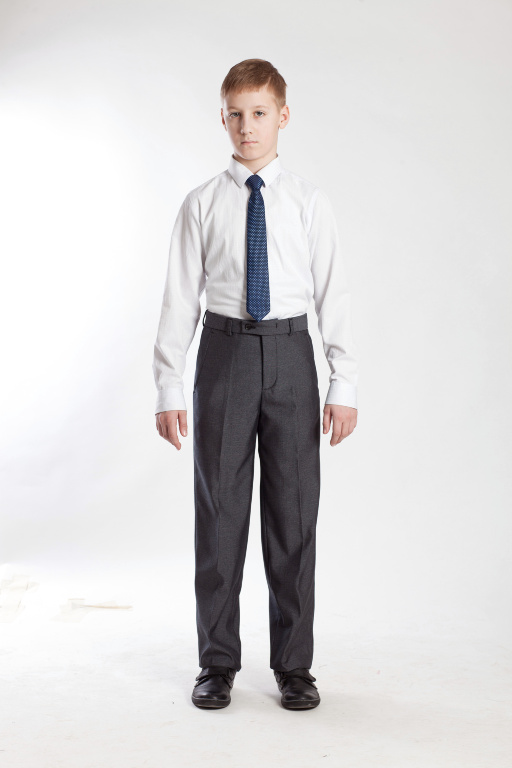 Брюки для мальчика 1010 (110) на флисе серые