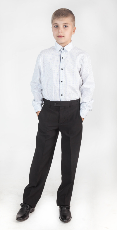 Брюки для мальчика 11098 черные с регулировкой