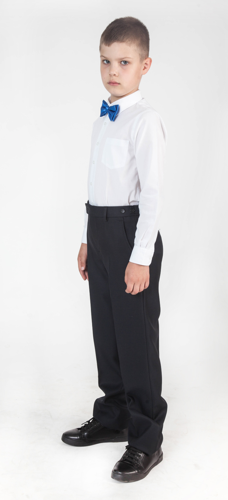 Брюки для мальчика 346 иссиня черный с регулировкой