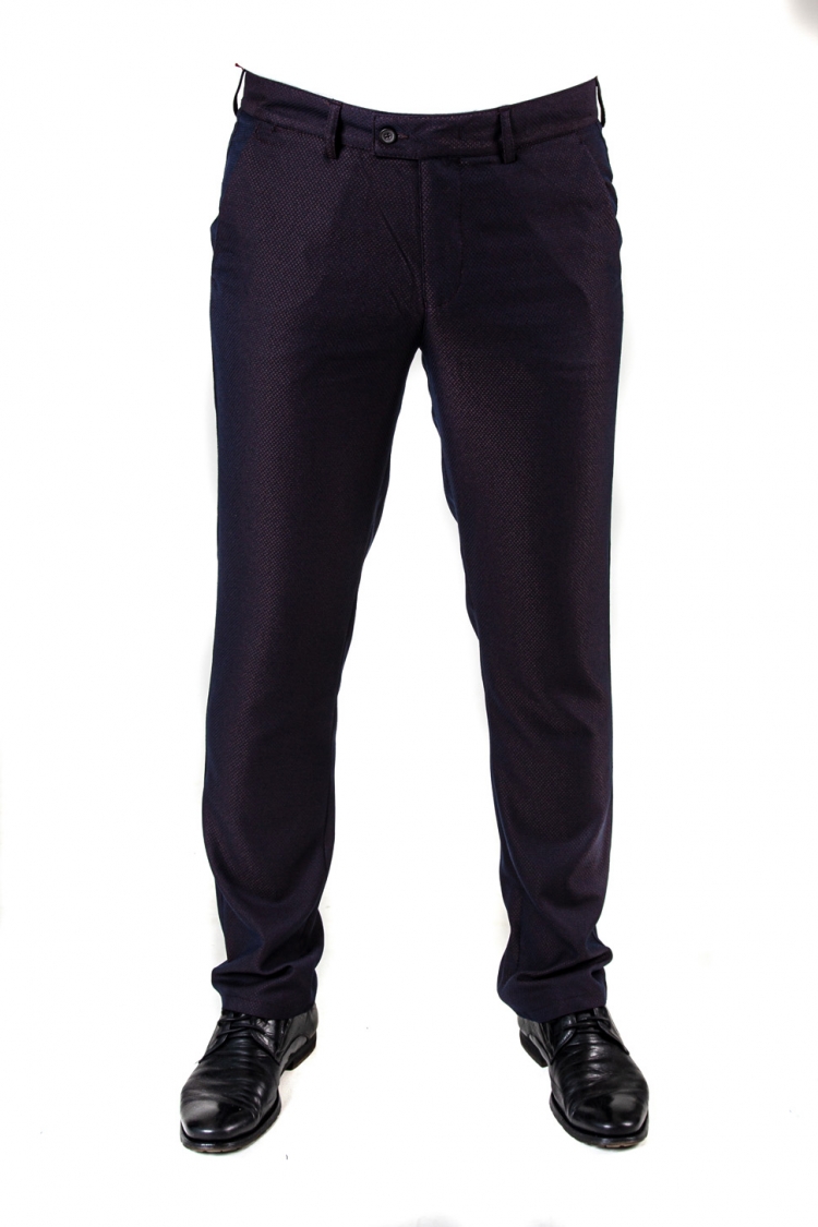 Брюки мужские коричнево-бордовые 69577-1