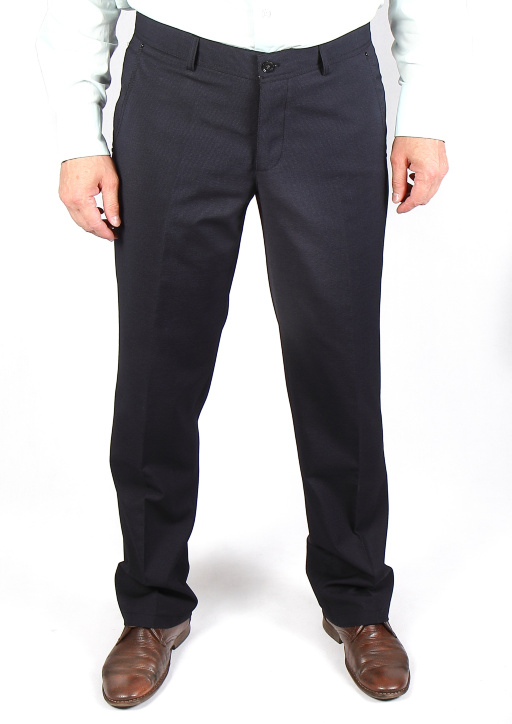 Брюки мужские серо-синие на флисе 3468-F