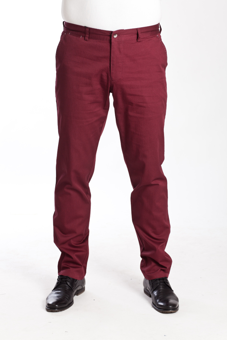 Брюки мужские бордовые 142833 хлопок