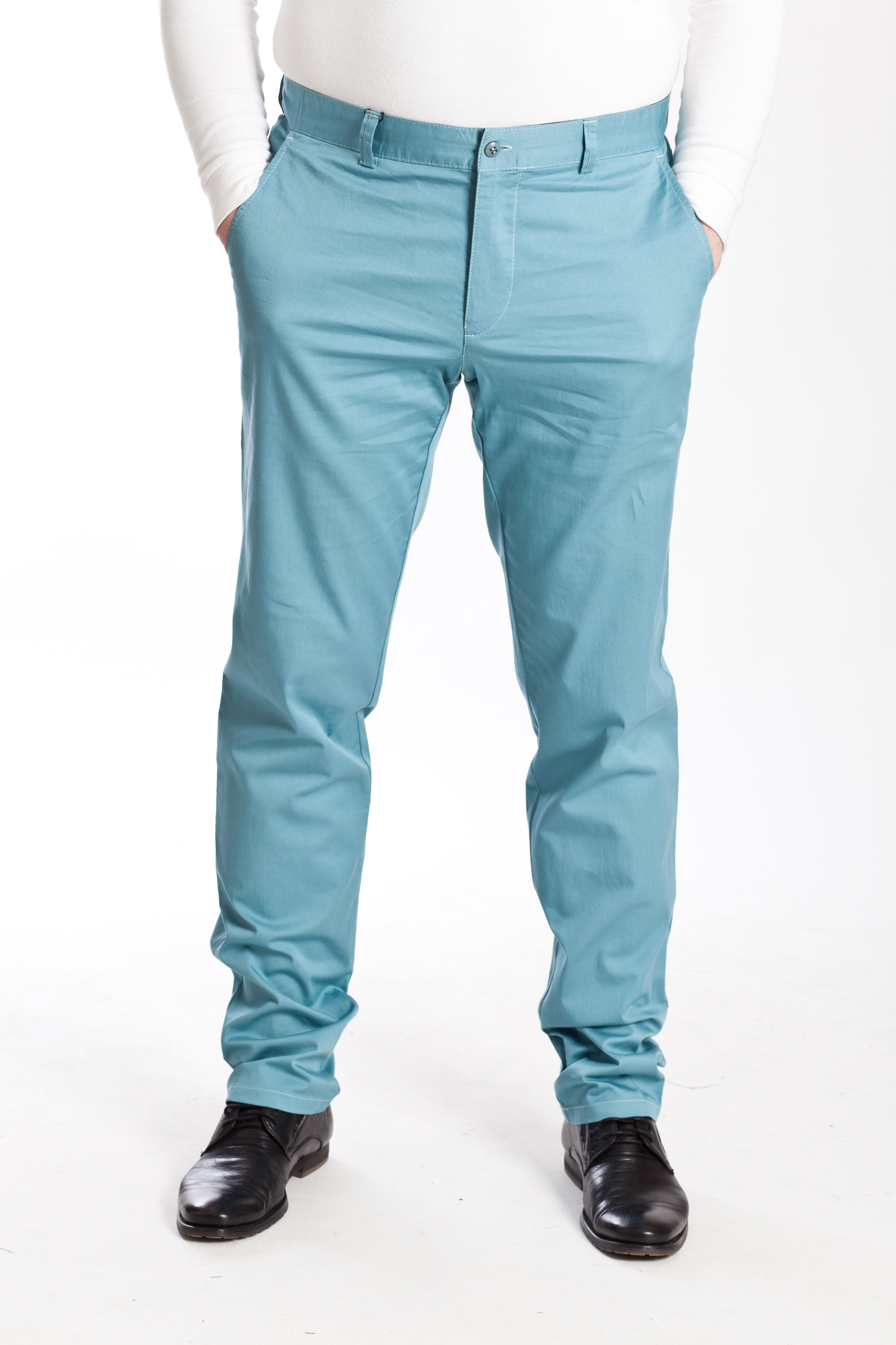 Купить брюки мужские бирюза 444650 хлопок по цене 3 700 руб. в Москве -интернет-магазин «Мир брюк»