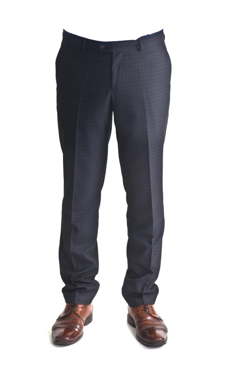 Брюки мужские сине-коричневые 9703