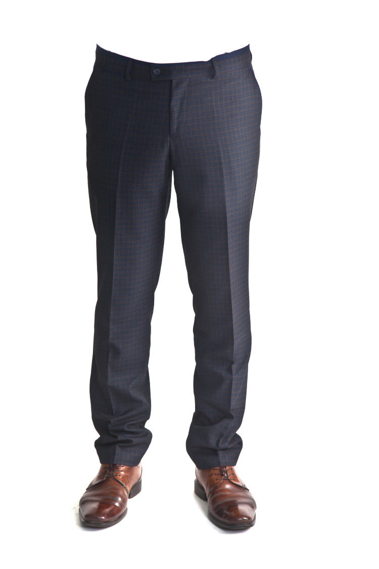 Брюки мужские сине-коричневые 9703